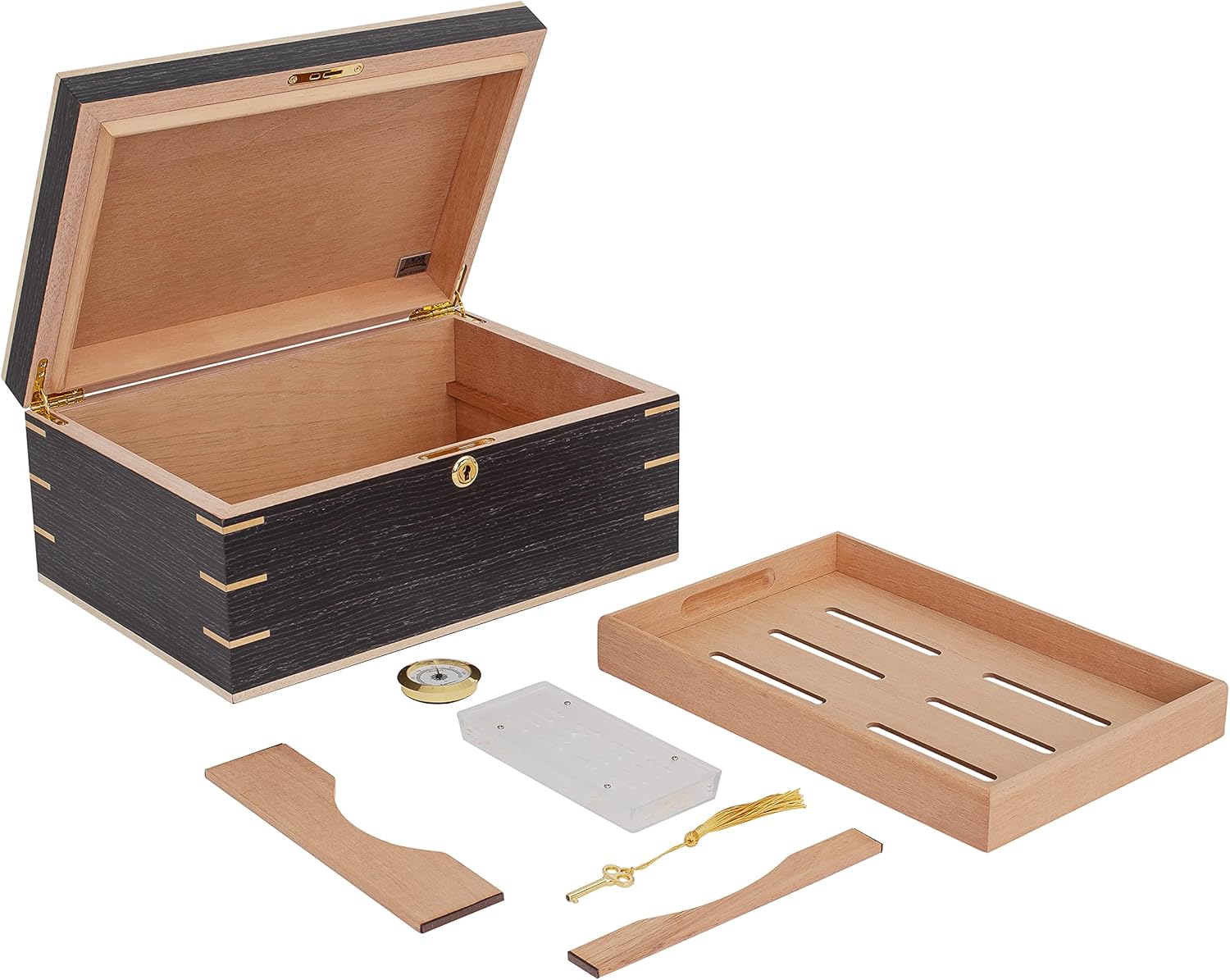 Kirby Allison Dark Grey Oak Desktop Humidor (60 Cigars)