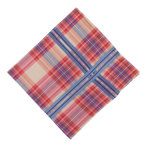 Simonnot Godard Baltique Plaid Pocket Square