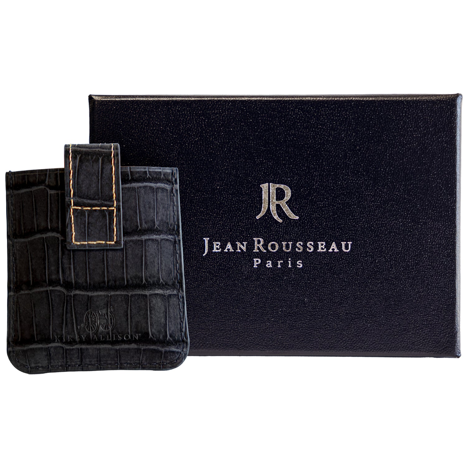 Jean Rousseau x Kirby Allison Black Suede Alligator Lighter Case