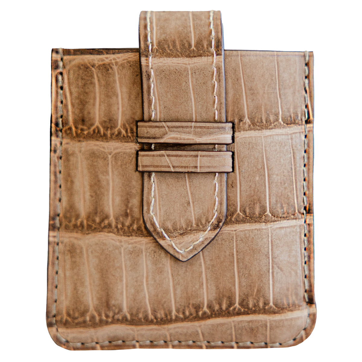 Jean Rousseau x Kirby Allison Brown Suede Alligator Lighter Case