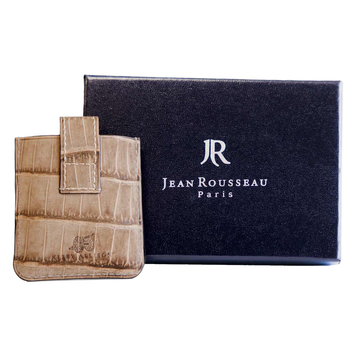 Jean Rousseau x Kirby Allison Brown Suede Alligator Lighter Case