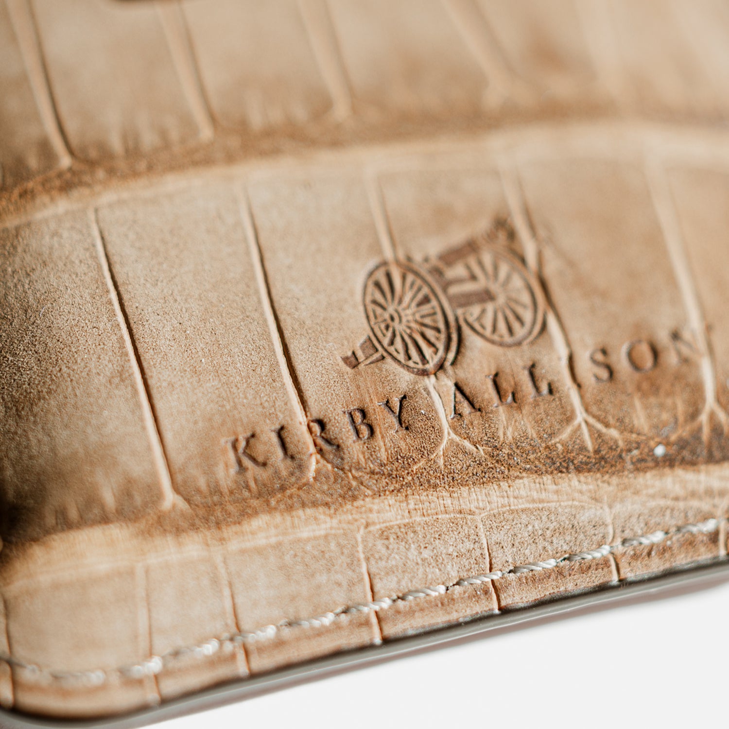 Jean Rousseau x Kirby Allison Brown Suede Alligator Lighter Case