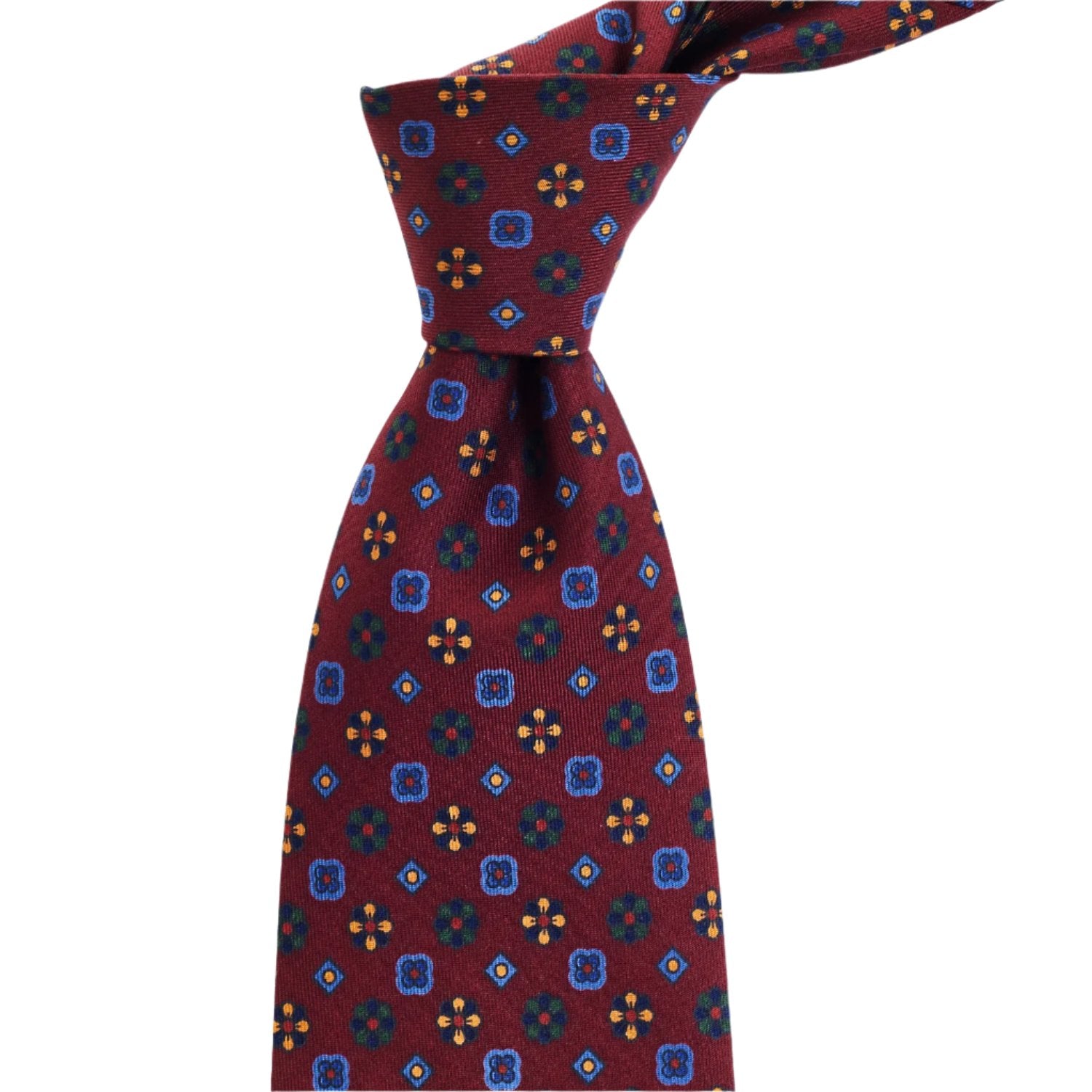 A Sovereign Grade Rust Mixed Floret Ancient Madder tie with exquisite craftsmanship from KirbyAllison.com.