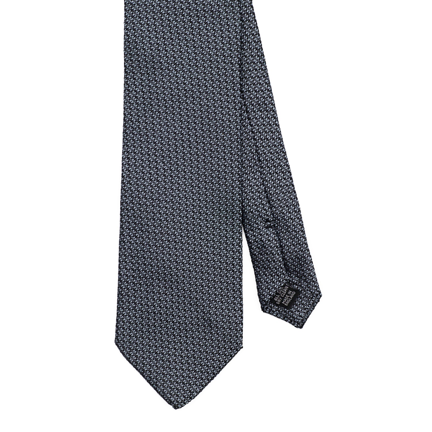 Sovereign Grade Silver & Black Mock Grenadine Tie - 150 cm