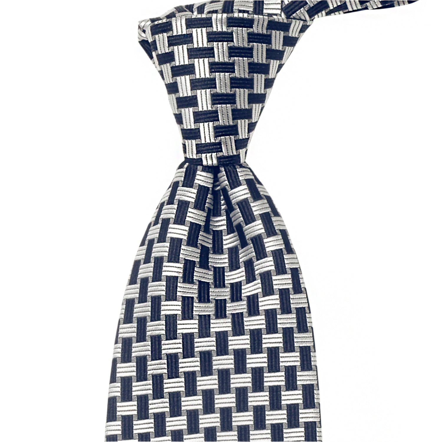 Sovereign Grade Navy Basket Weave Silk Tie