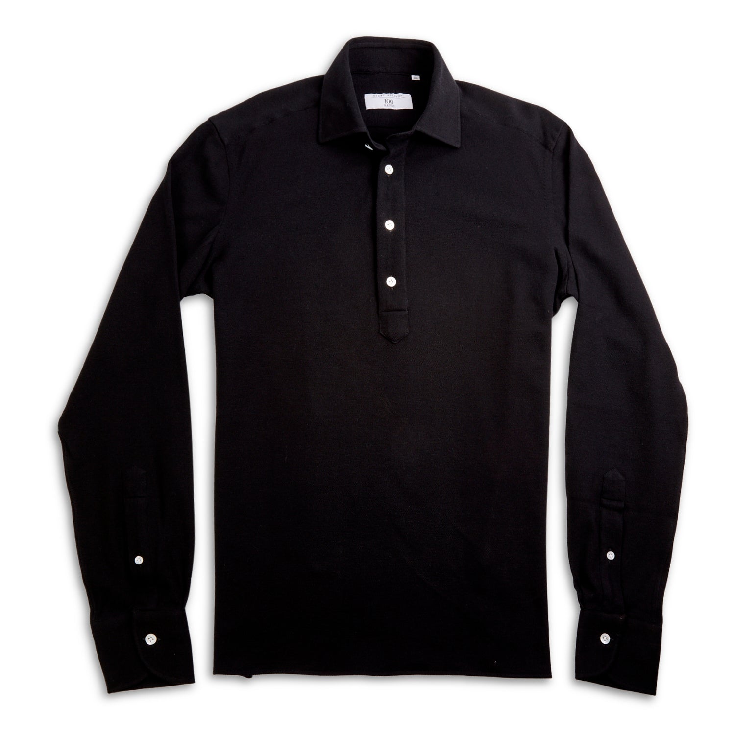 100 Hands x Kirby Allison Black Long Sleeve Knit Polo