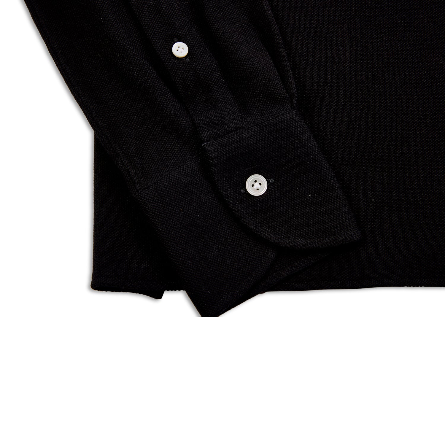 100 Hands x Kirby Allison Black Long Sleeve Knit Polo