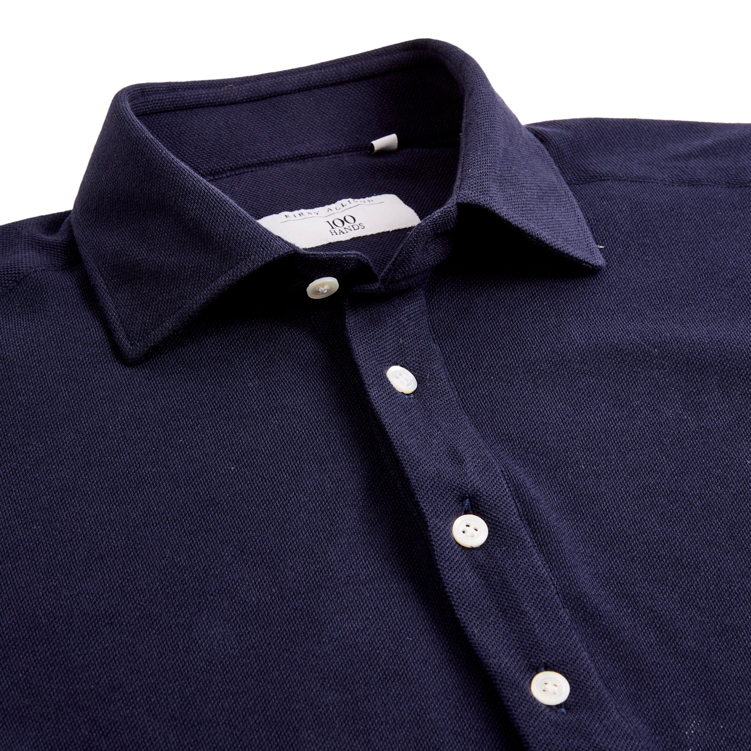 100 Hands x Kirby Allison Navy Long Sleeve Knit Polo