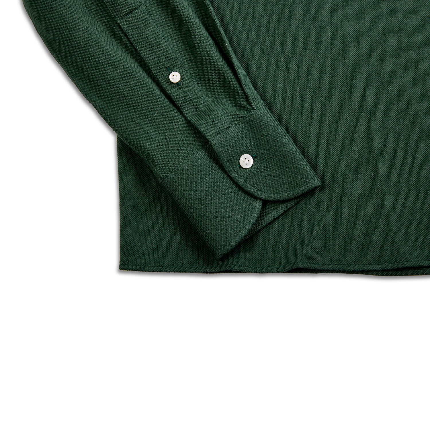 100 Hands x Kirby Allison Dark Green Long Sleeve Knit Polo