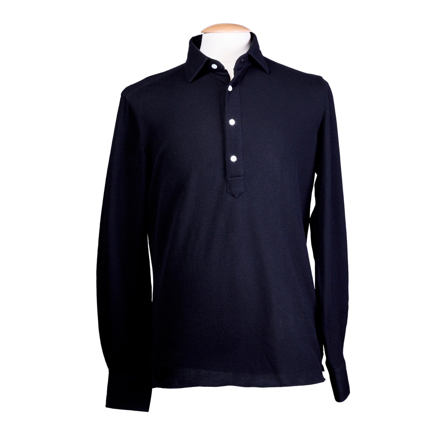 100 Hands x Kirby Allison Navy Long Sleeve Knit Polo