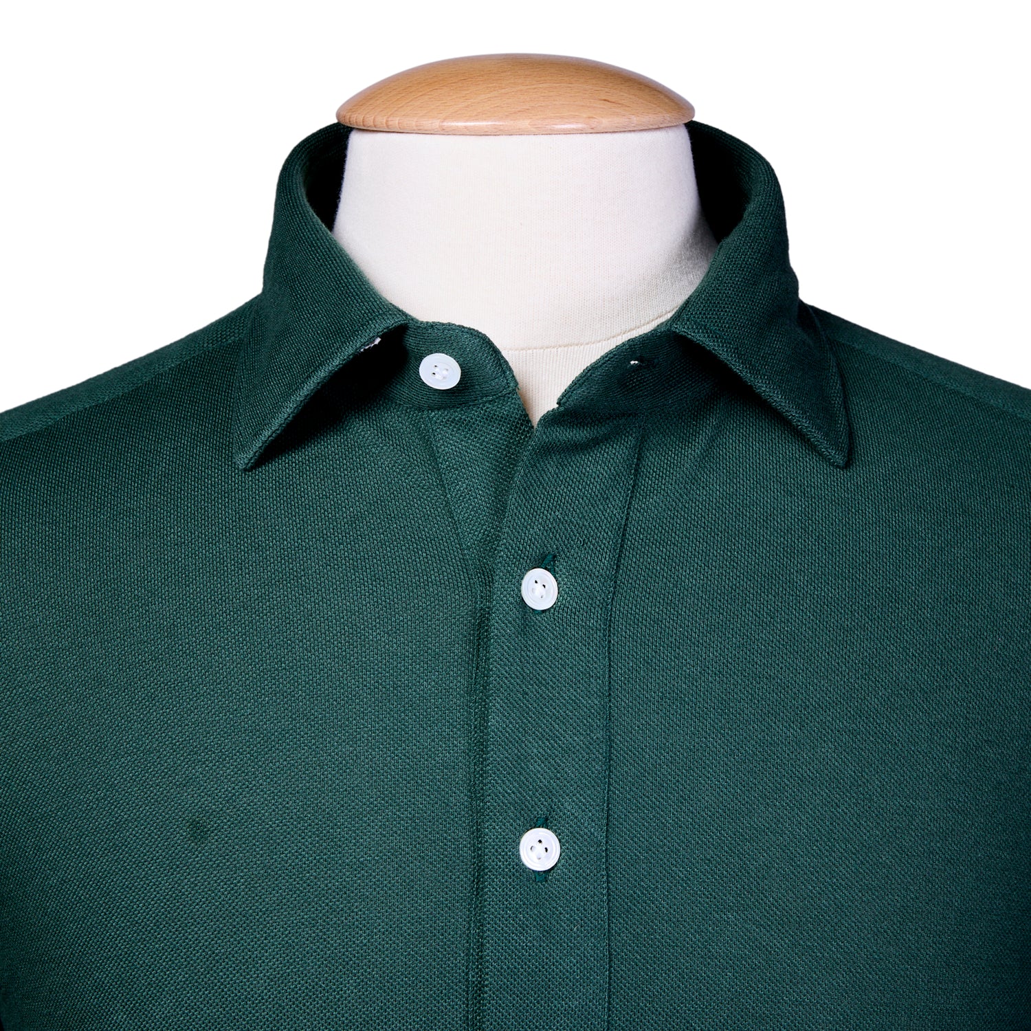 100 Hands x Kirby Allison Dark Green Long Sleeve Knit Polo