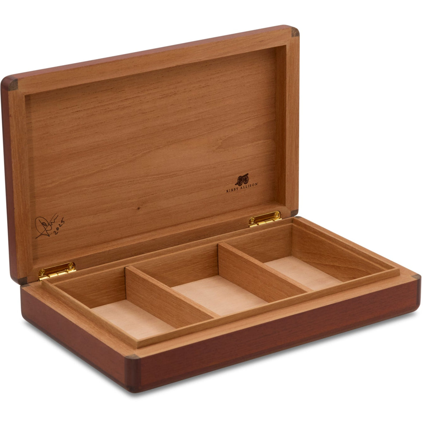 Kirby Allison Solid Wood Marketry Humidor (10 Cigars)