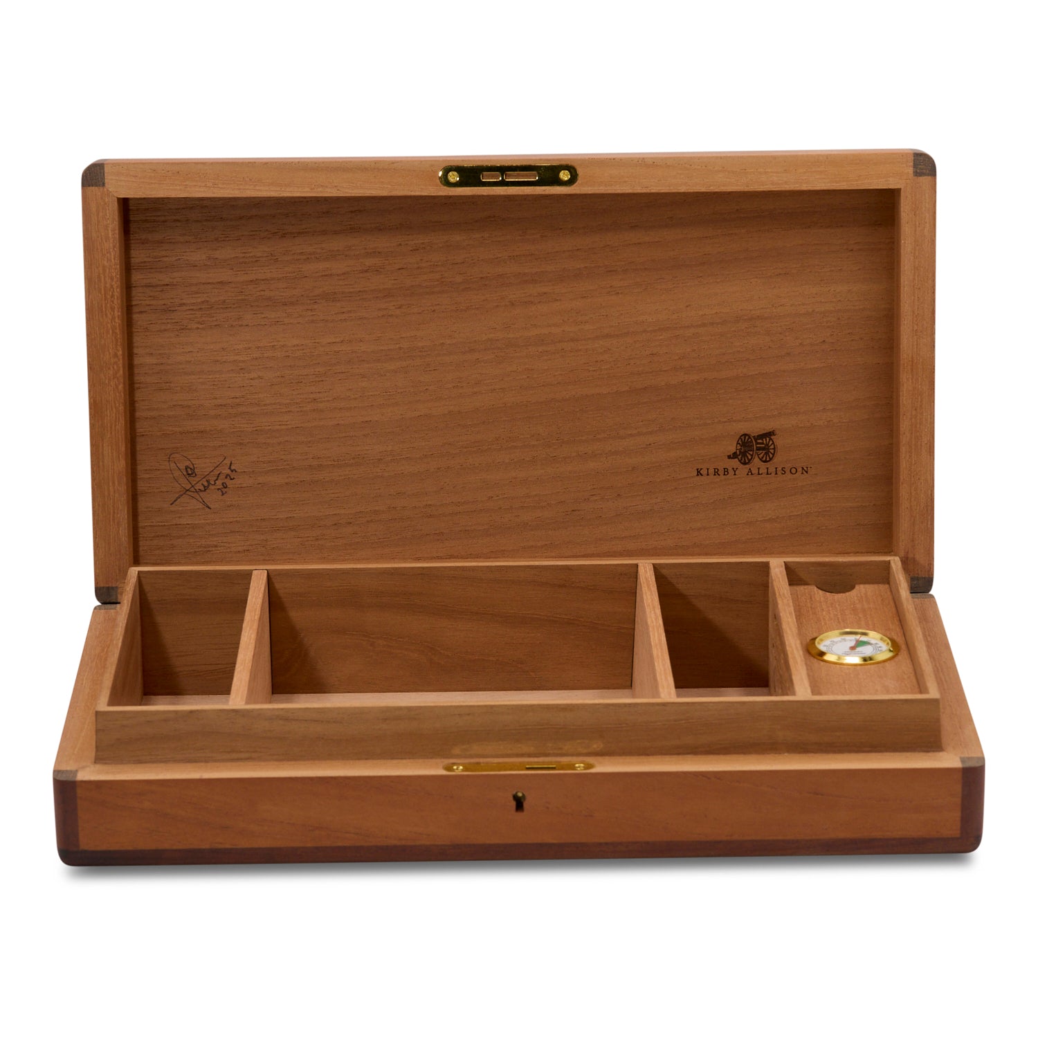 Kirby Allison Solid Wood Marketry Small Humidor (20 Cigars)