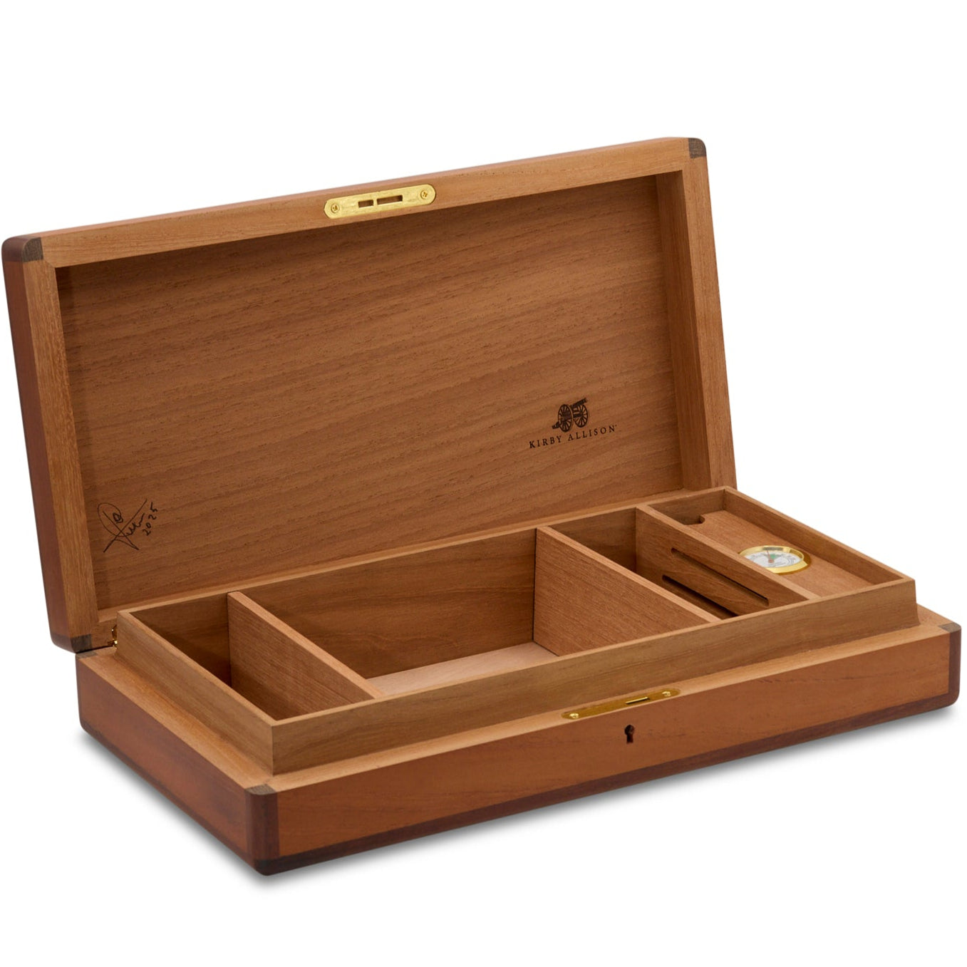 Kirby Allison Solid Wood Marketry Small Humidor (20 Cigars)