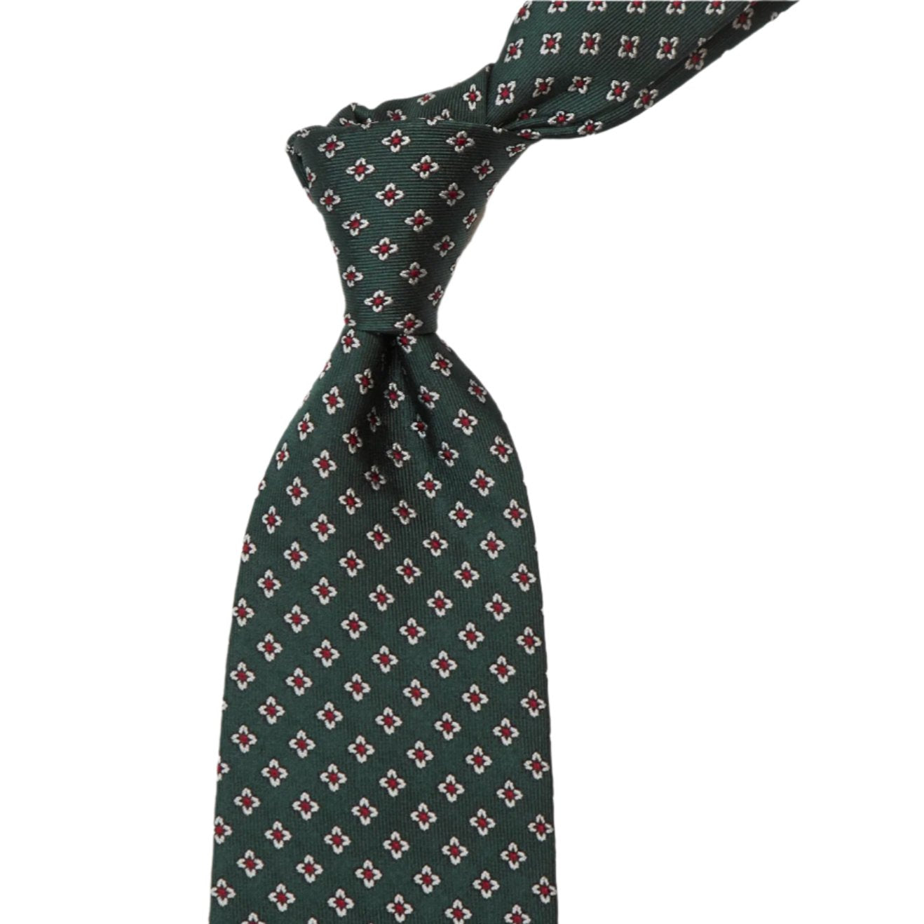 Sovereign Grade Tartan Green Jacquard Floral Tie