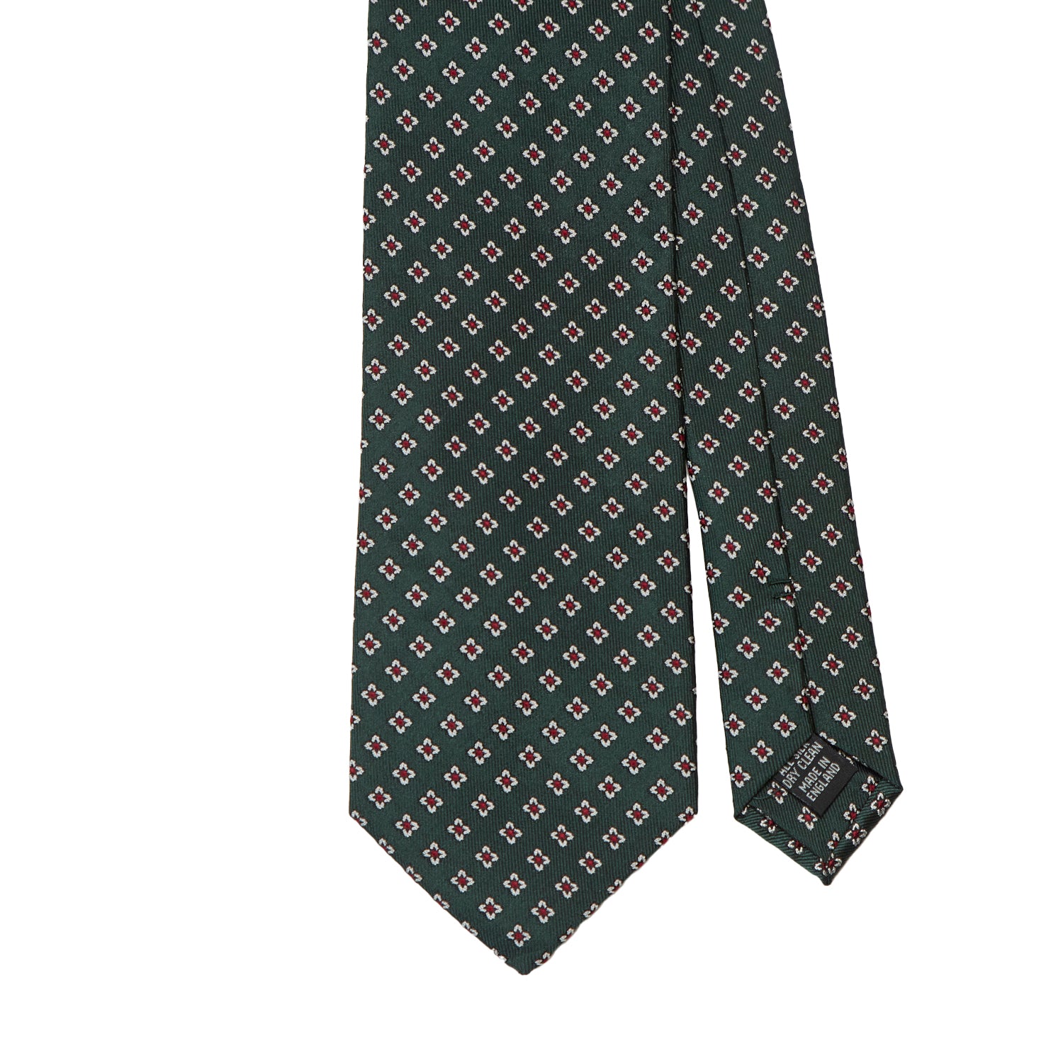 Sovereign Grade Tartan Green Jacquard Floral Tie