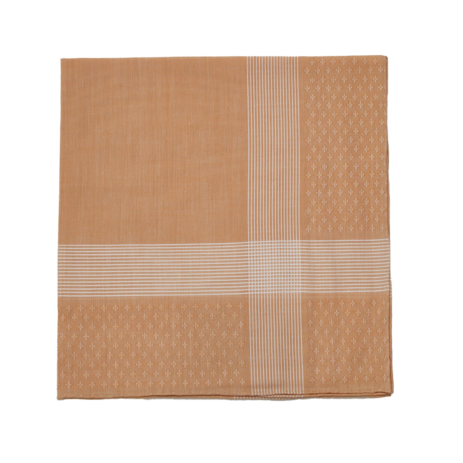 Simonnot Godard Fleur de Lys Jacquard Copper Pocket Square