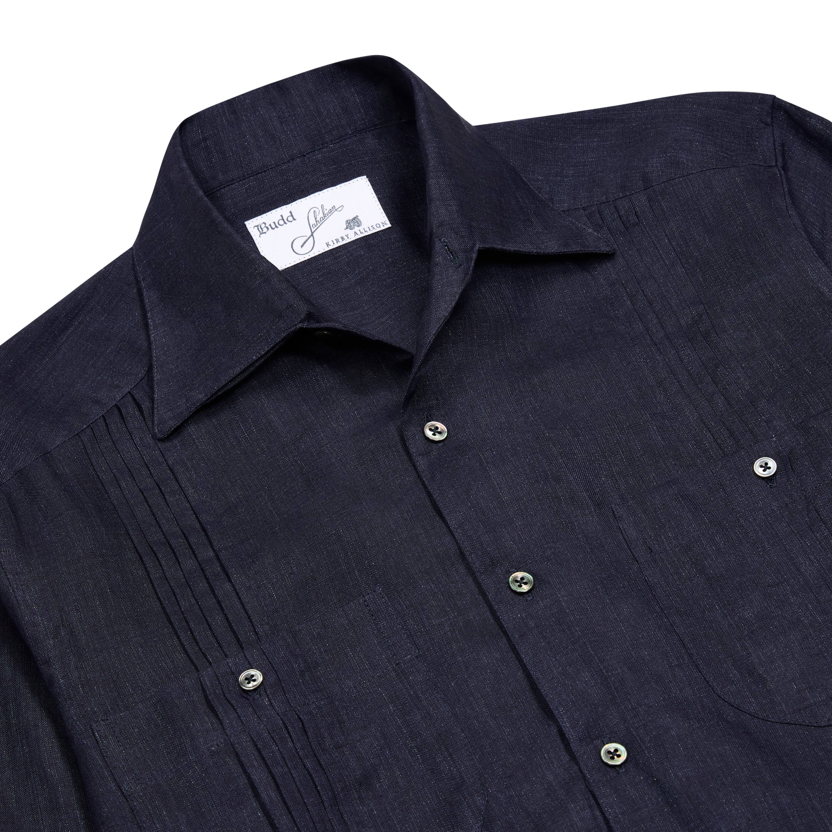 Budd Signature Navy Guayabera Shirt