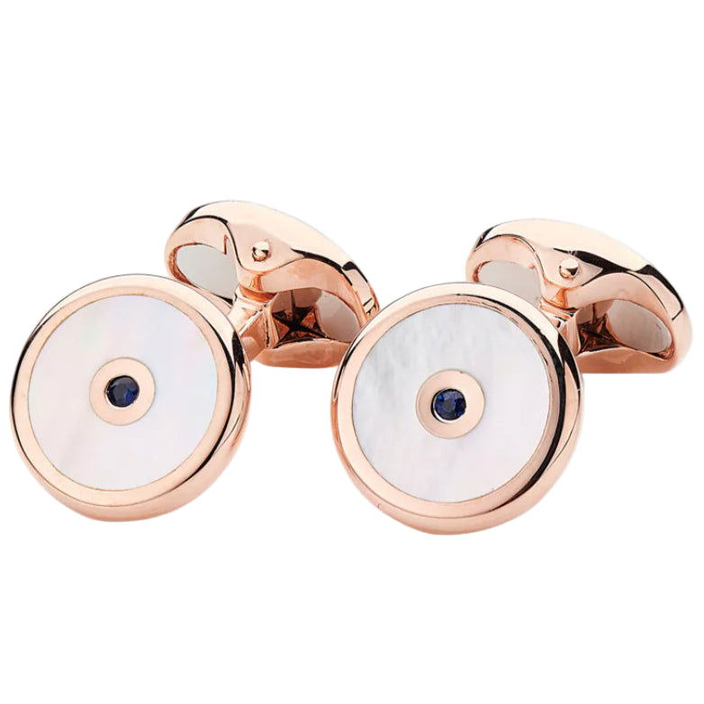 Deakin & Francis Mother of Pearl & Sapphire Rose Gold Dress Set