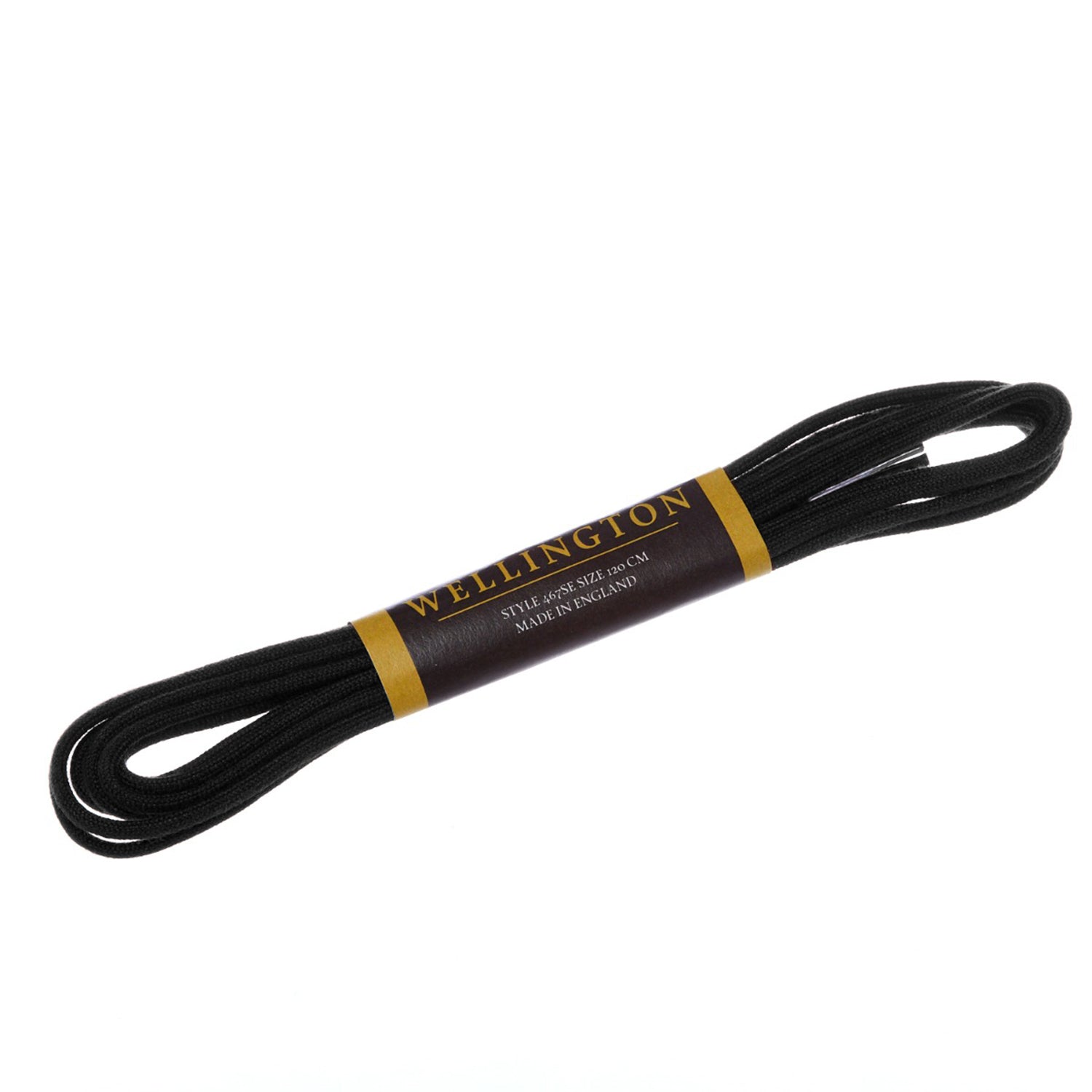 Wellington Round Unwaxed Cotton Shoelaces Black / 120 cm / 47 in
