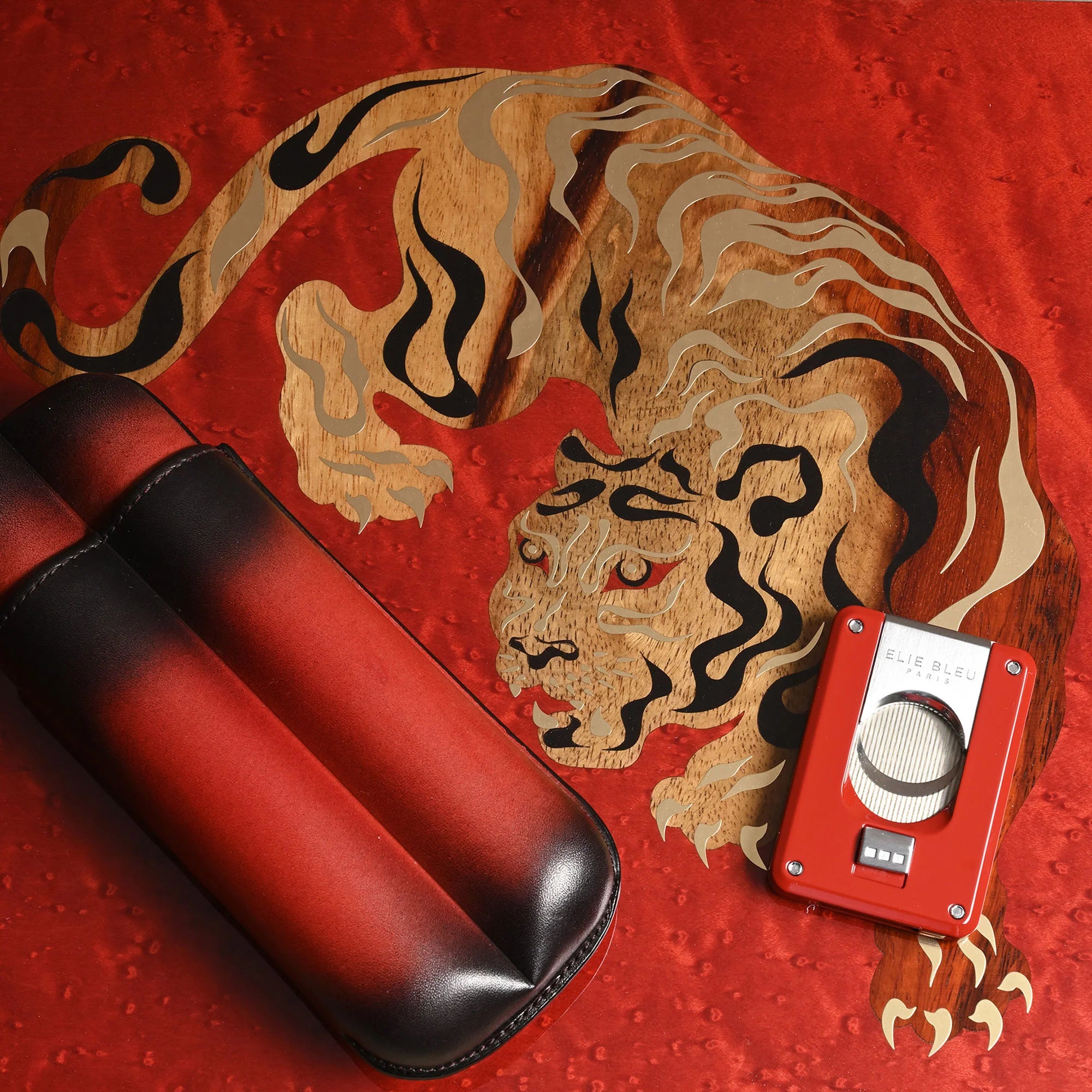 Elie Bleu Limited Edition Tiger Humidor (110 Cigars)