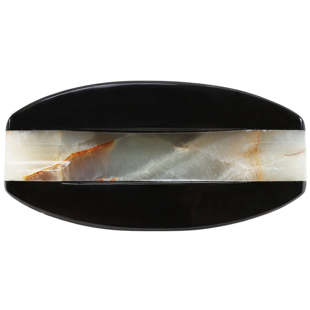 Vintage Agate & Onyx Cigar Ashtray