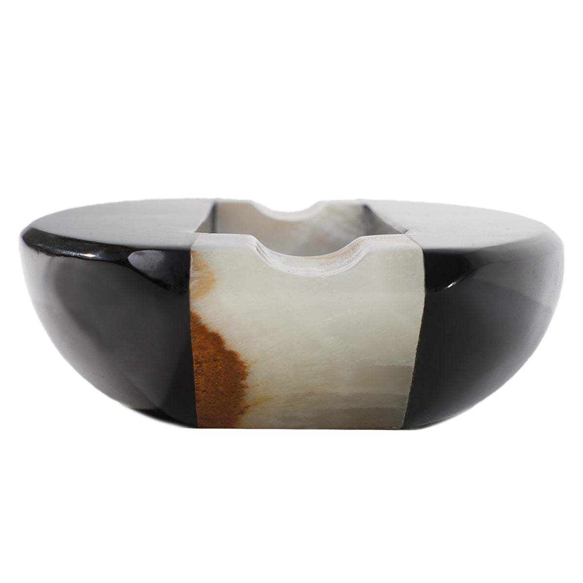 Vintage Agate & Onyx Cigar Ashtray