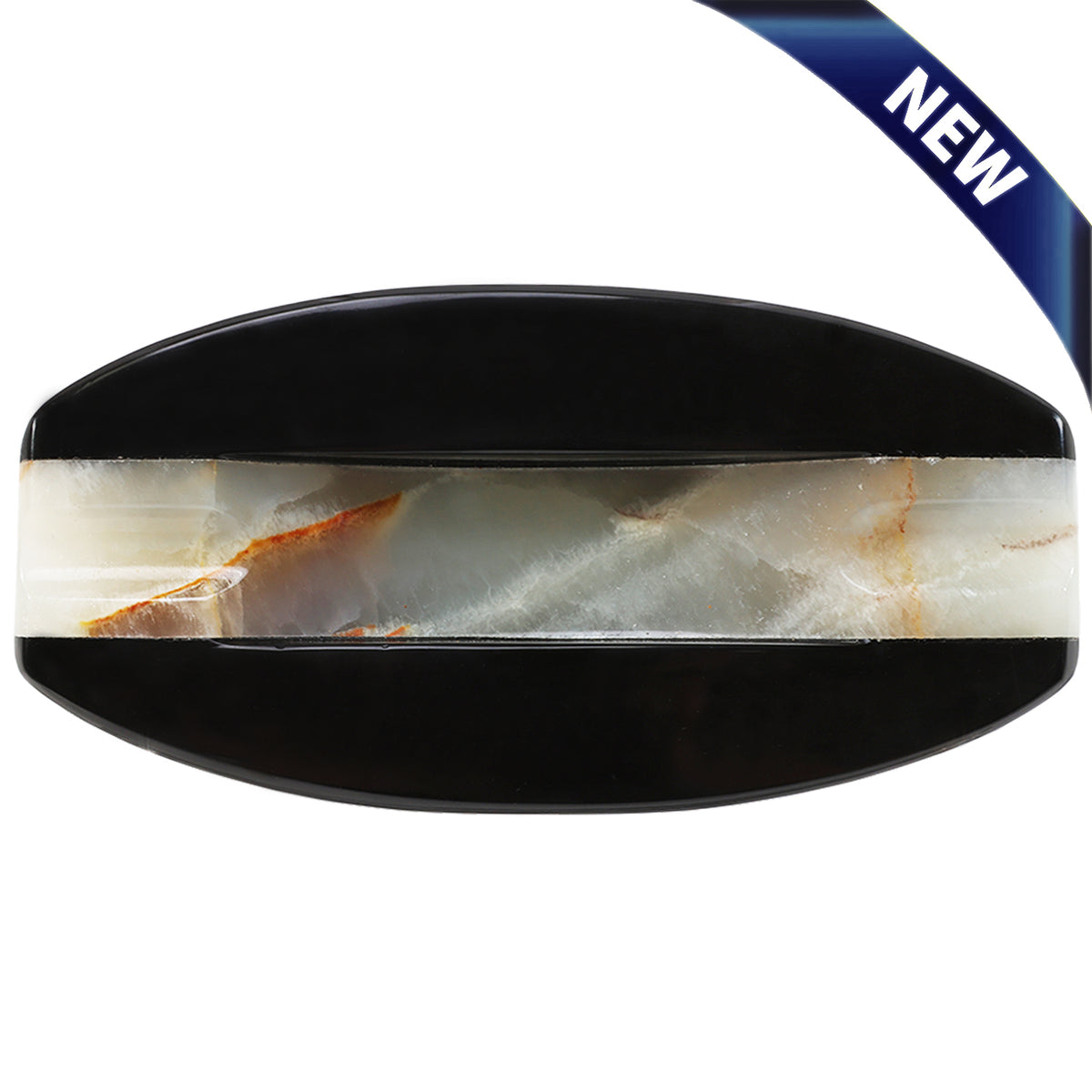 Vintage Agate & Onyx Cigar Ashtray