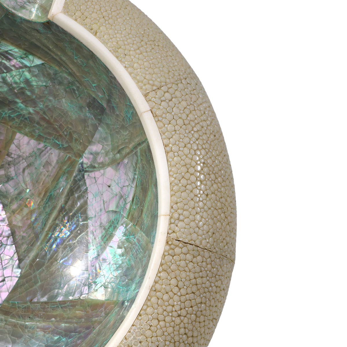 Vintage Shagreen & Mother of Pearl Cigar Ashtray