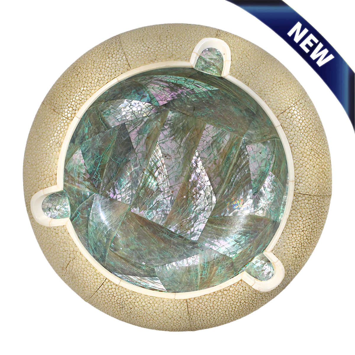 Vintage Shagreen & Mother of Pearl Cigar Ashtray