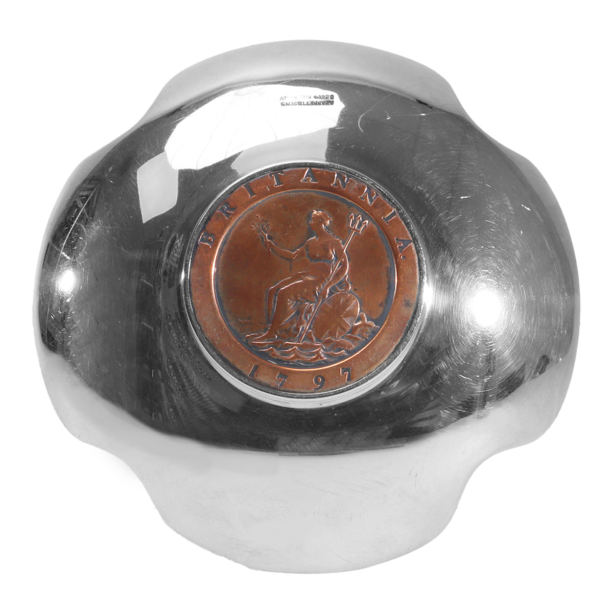 Antique Sterling Silver Penny Cigar Ashtray