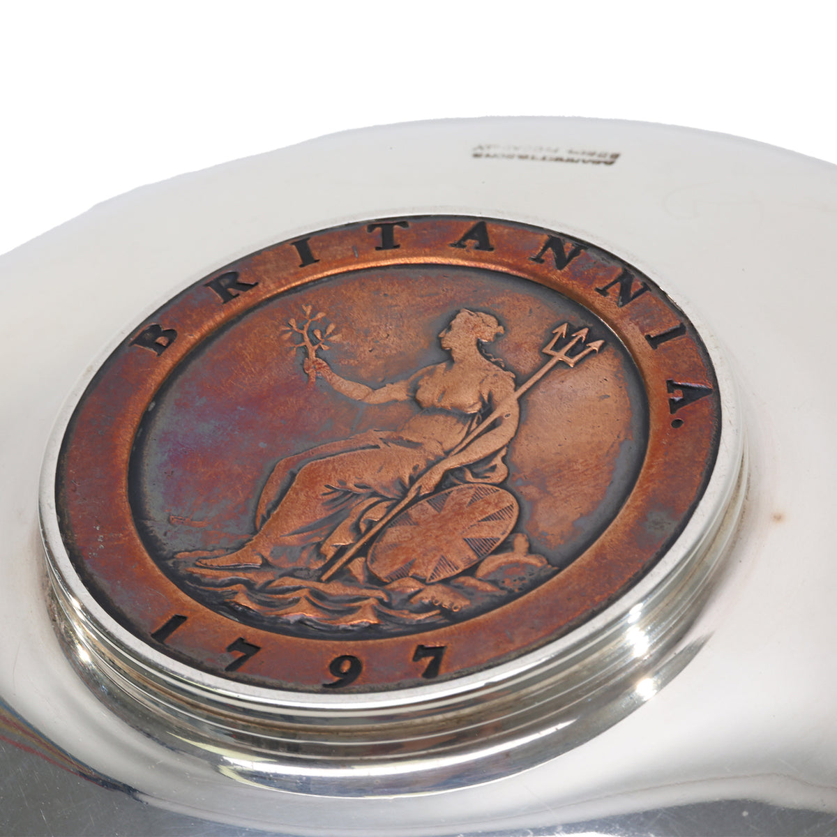 Antique Sterling Silver Penny Cigar Ashtray