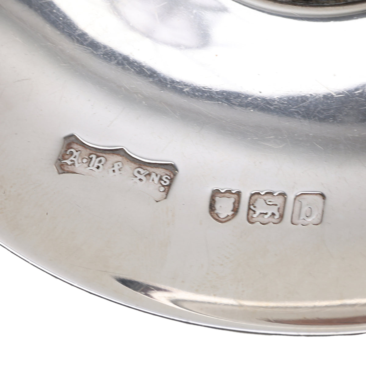 Antique Sterling Silver Penny Cigar Ashtray