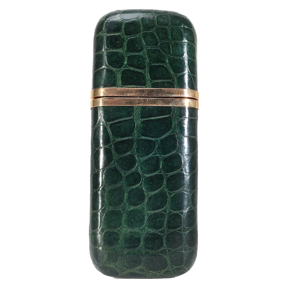 Vintage Crocodile & 18k Gold Cigar Case