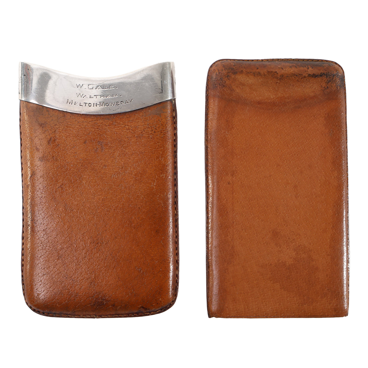 Antique 1905 Sterling Silver Mounted Cigar Case