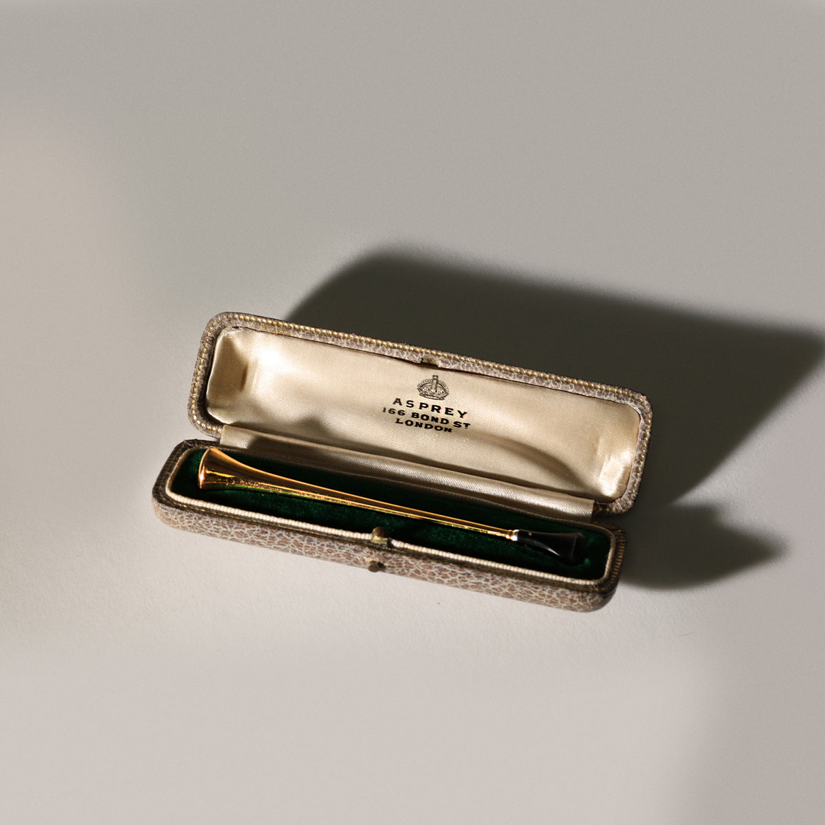 Antique 9ct Gold & Platinum Asprey Cheroot Holder