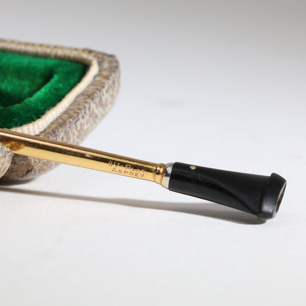 Antique 9ct Gold & Platinum Asprey Cheroot Holder