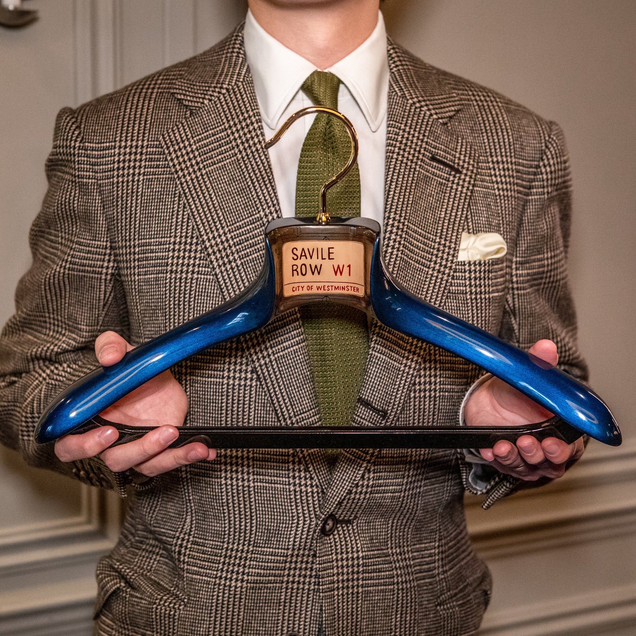 Nakata Wajima Urushi Saville Row Blue Limited Edition Hanger