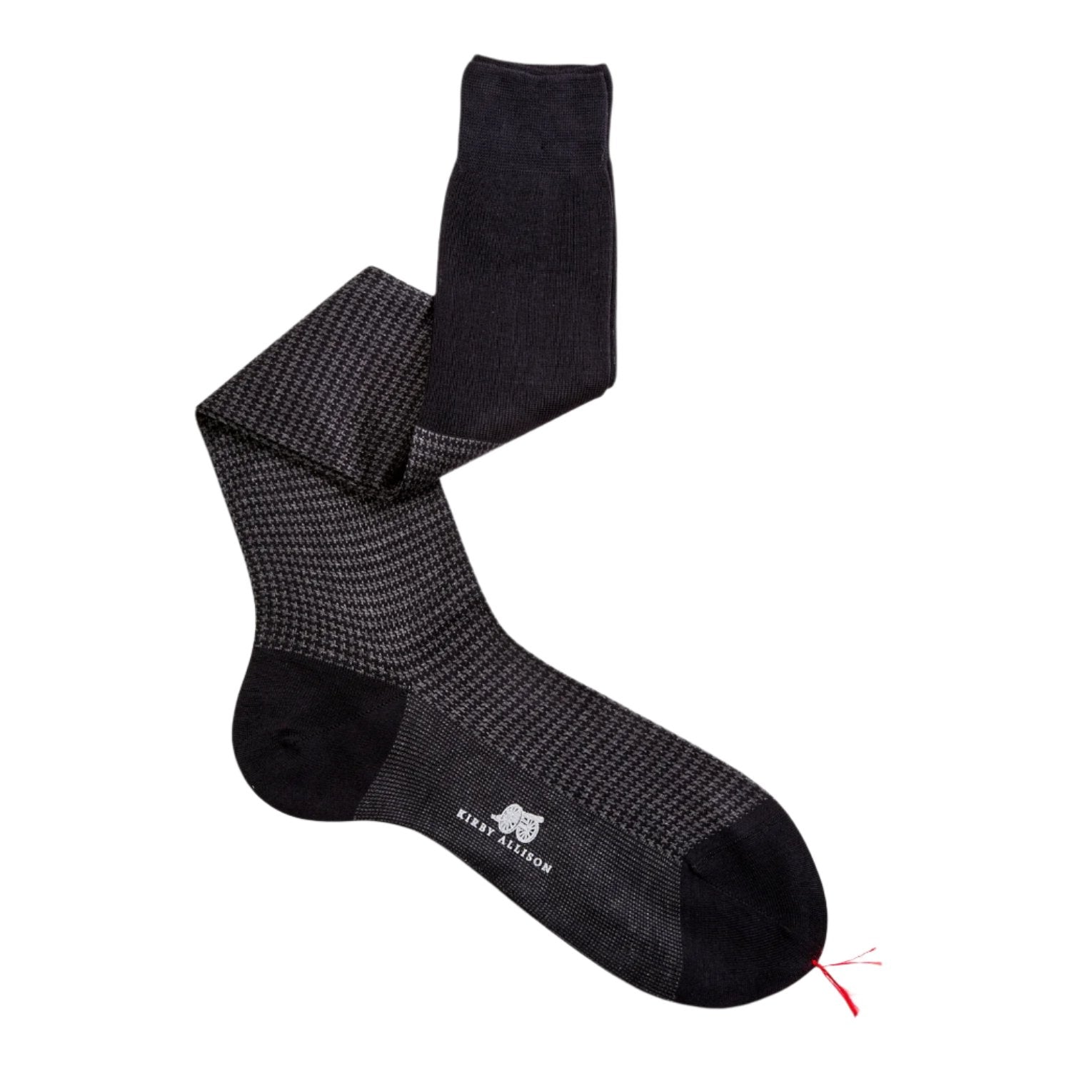 what color dress shoes with grey pants Bresciani Houndstooth OTC Cotton Dress Socks