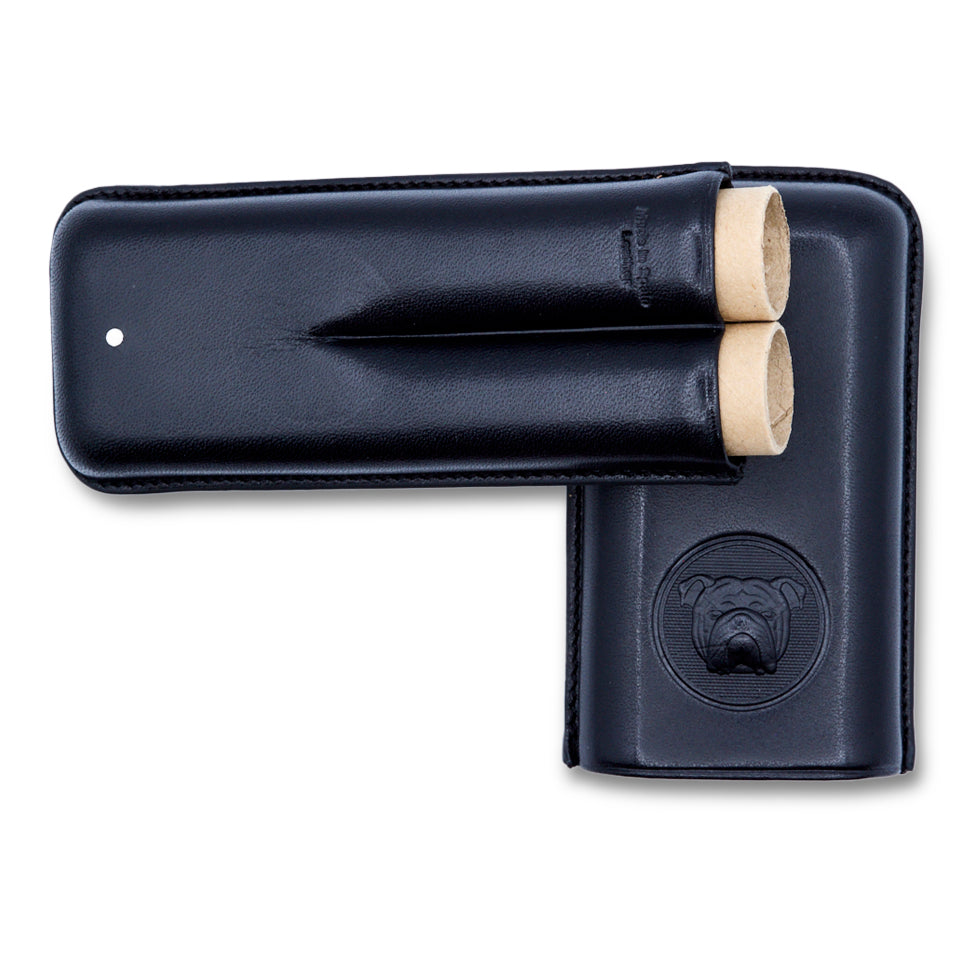 Dunhill Bulldog Robusto Black Cigar Case (2 cigars)