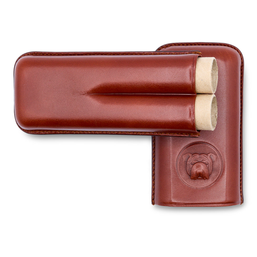 Dunhill Bulldog Robusto Brown Cigar Case (2 cigars)