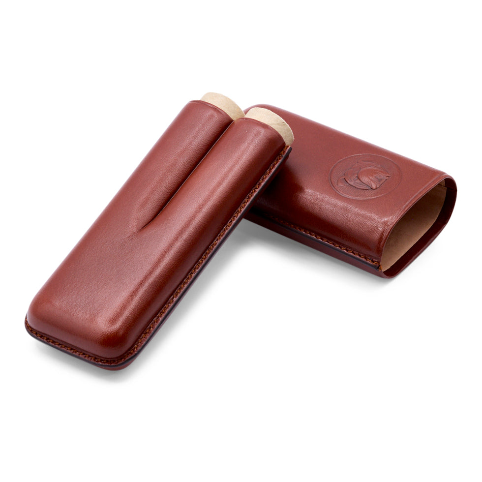 Dunhill Bulldog Robusto Brown Cigar Case (2 cigars)