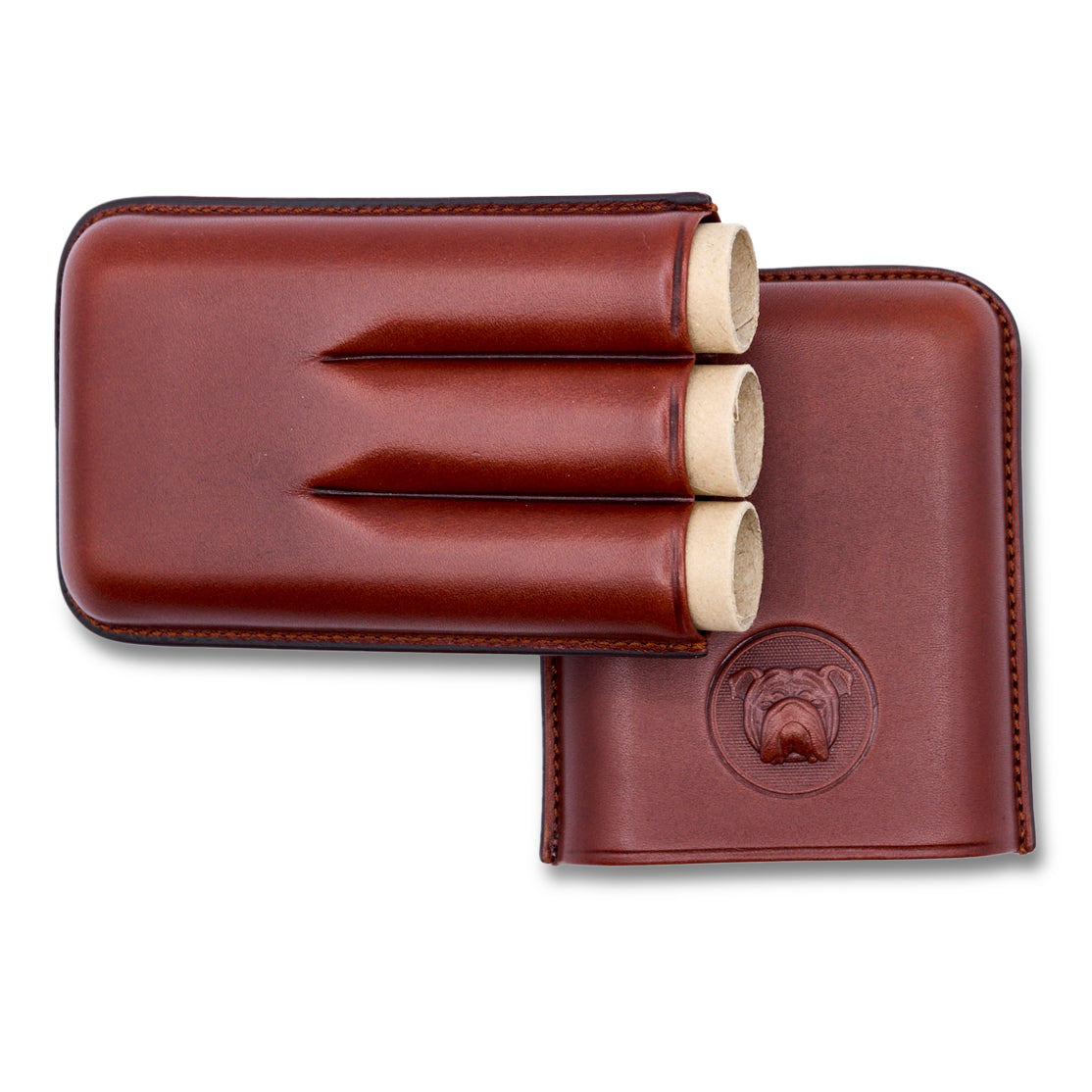 Dunhill Bulldog Robusto Brown Cigar Case (3 cigars)