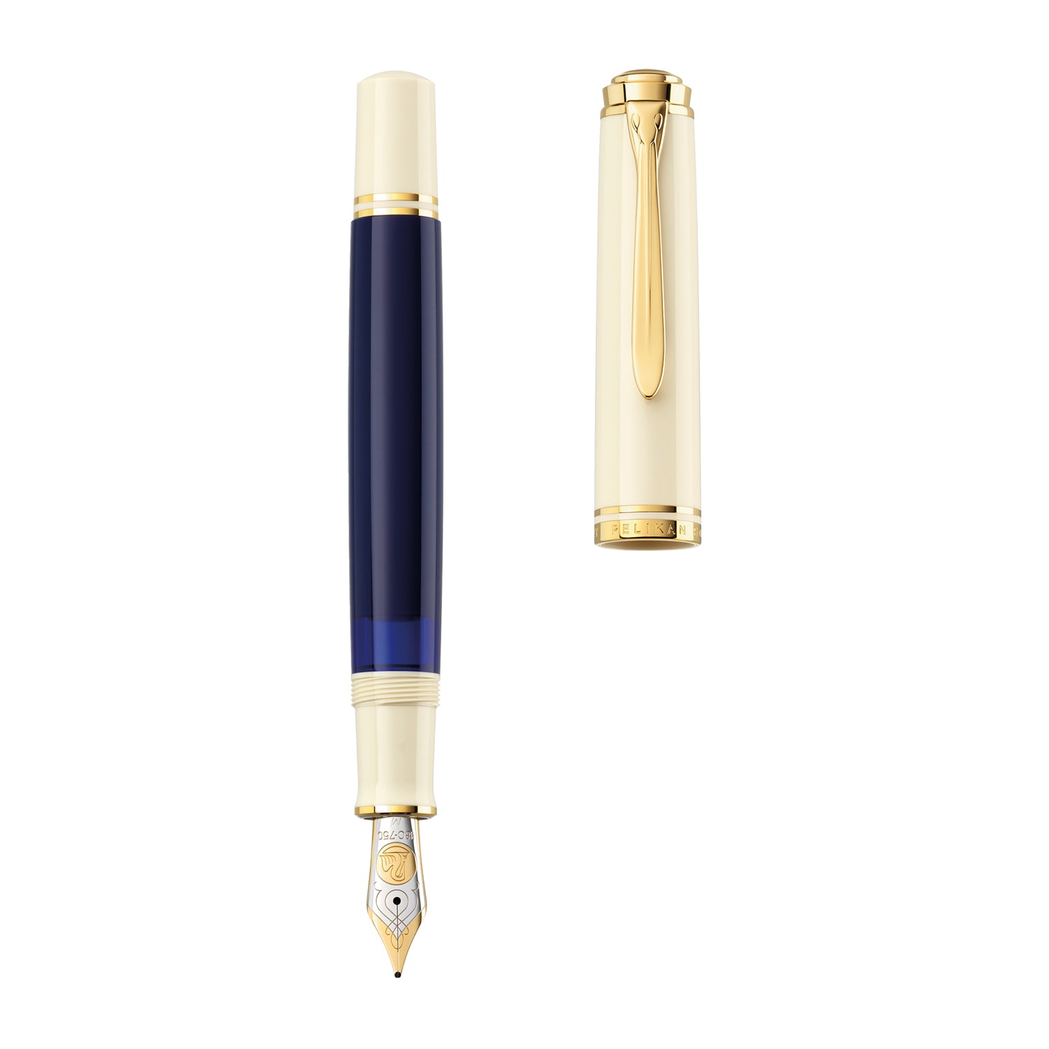 Pelikan Souverän M800 Cream & Blue Fountain Pen