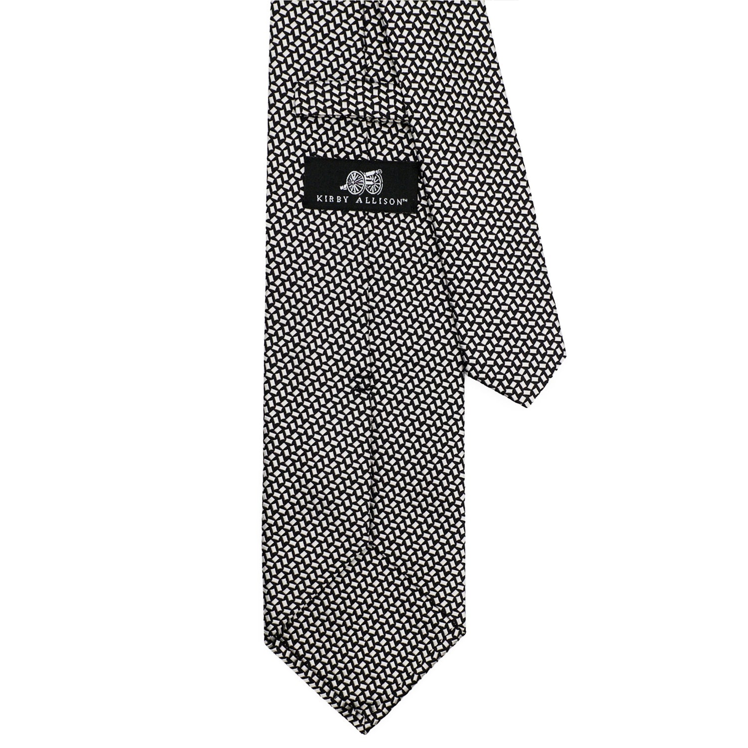 Sovereign Grade Black & Silver Repeating Rectangle Bodiam Archive Tie
