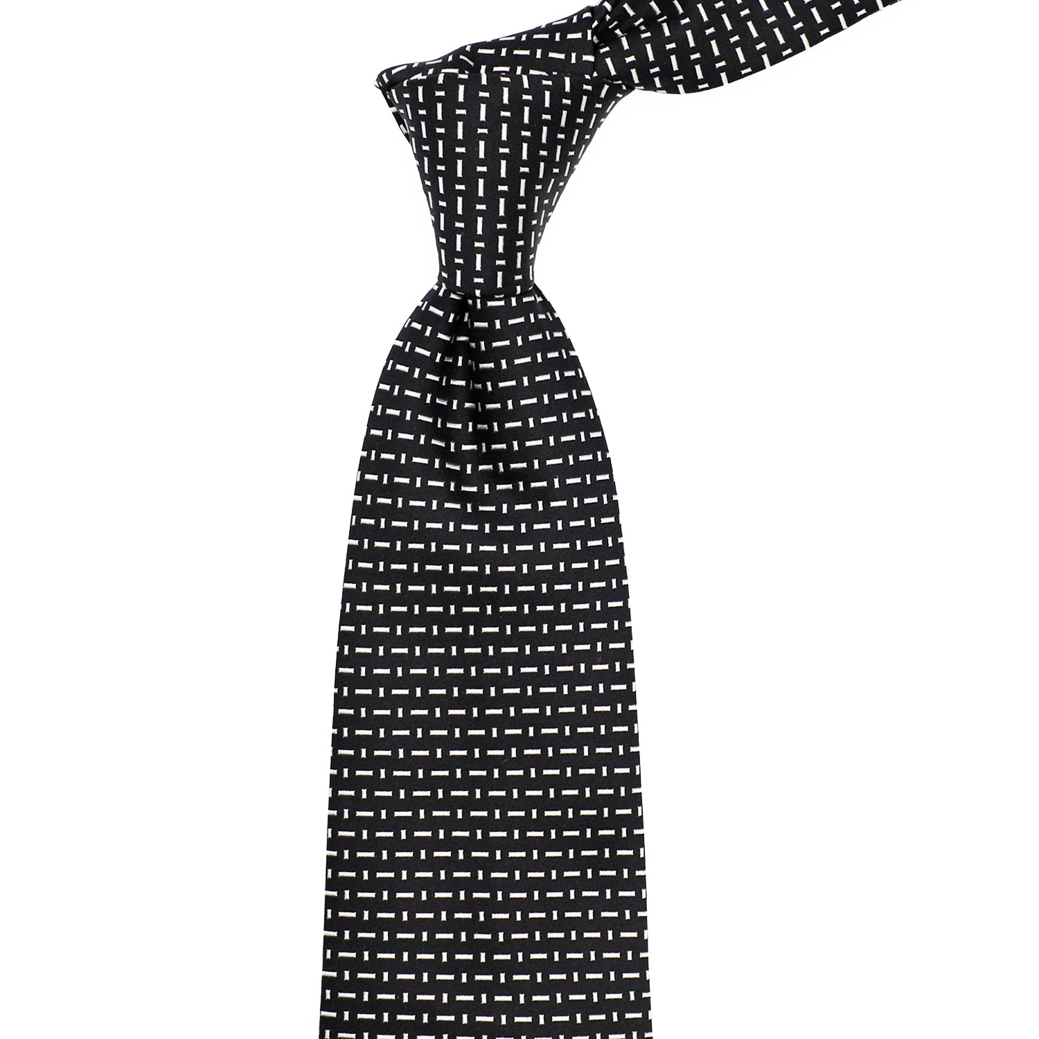 Sovereign Grade Black & Silver Cross Bar Bodiam Archive Tie