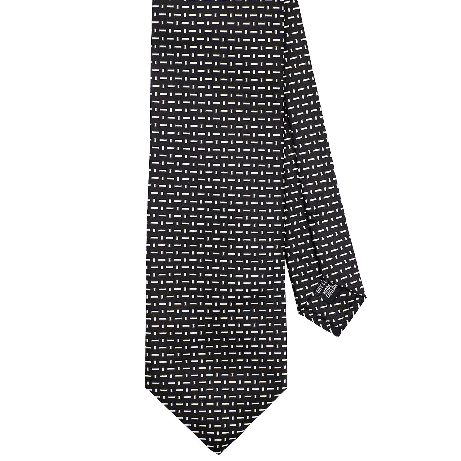 Sovereign Grade Black & Silver Cross Bar Bodiam Archive Tie