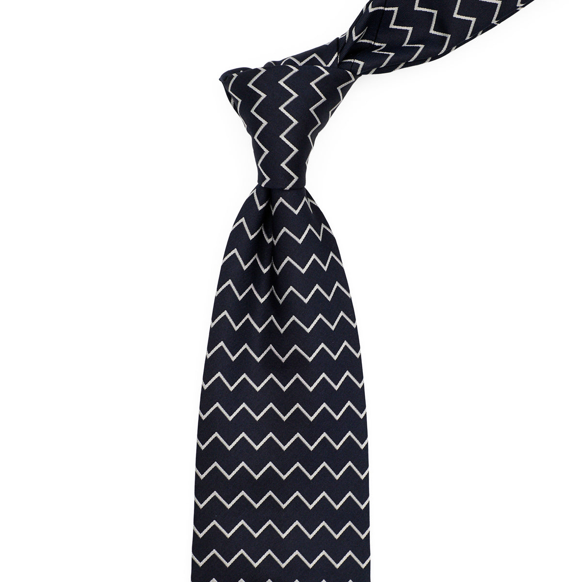 Sovereign Grade Midnight Horizontal Zigzag Bodiam Archive Tie