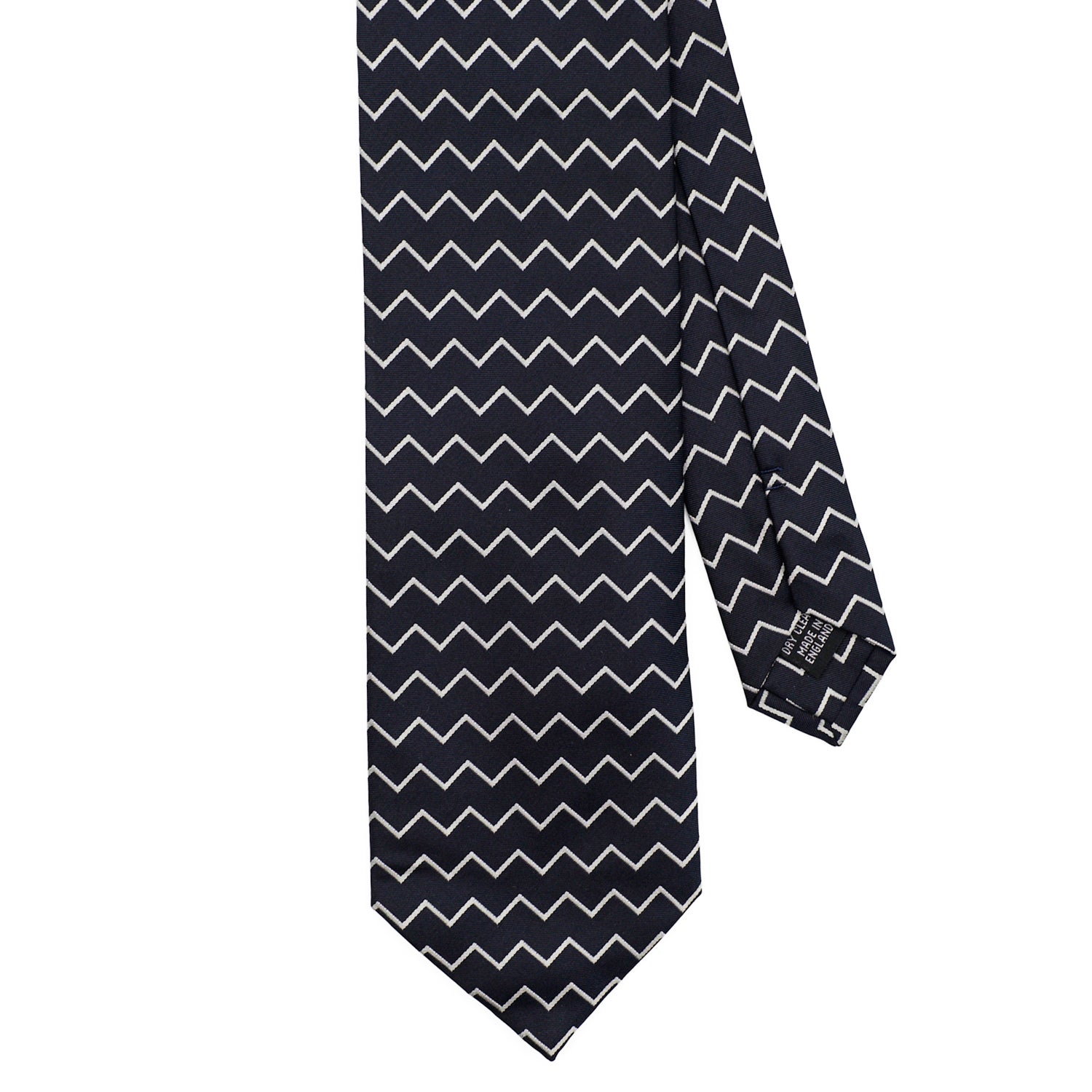 Sovereign Grade Midnight Horizontal Zigzag Bodiam Archive Tie