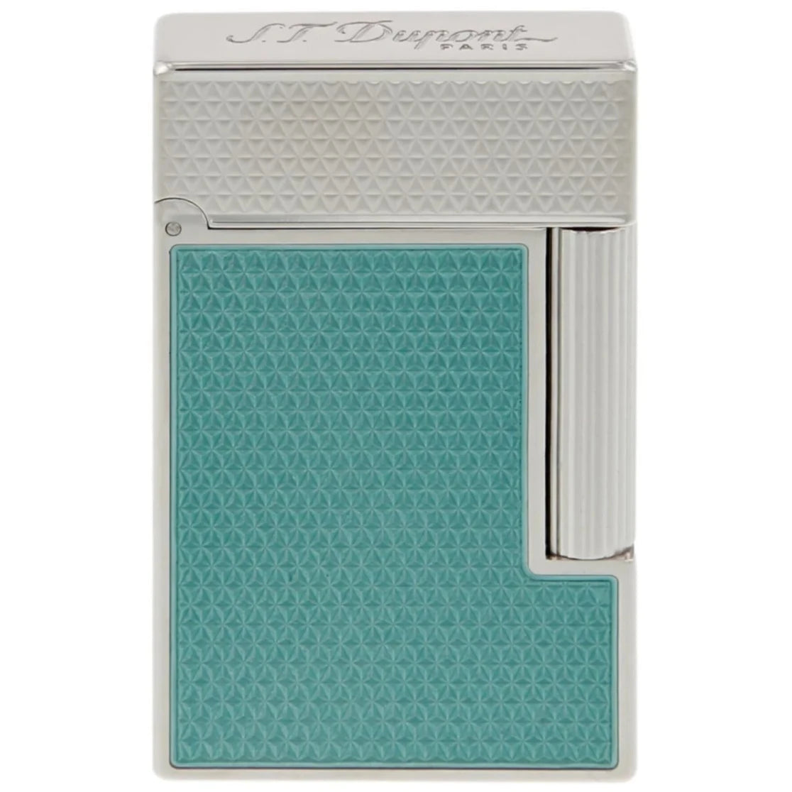 S.T. Dupont Line 2 Turquoise Lacquer Guilloche Lighter